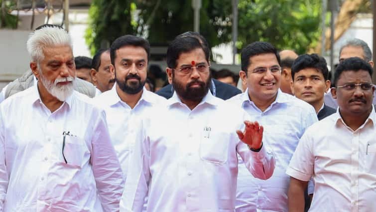 maharashtra cabinet expansion: Ajit Pawar Meets Amit Shah Eknath Shinde Upset over portfolios