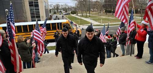 Christmas cheer greets naval recruits in Arlington Heights
