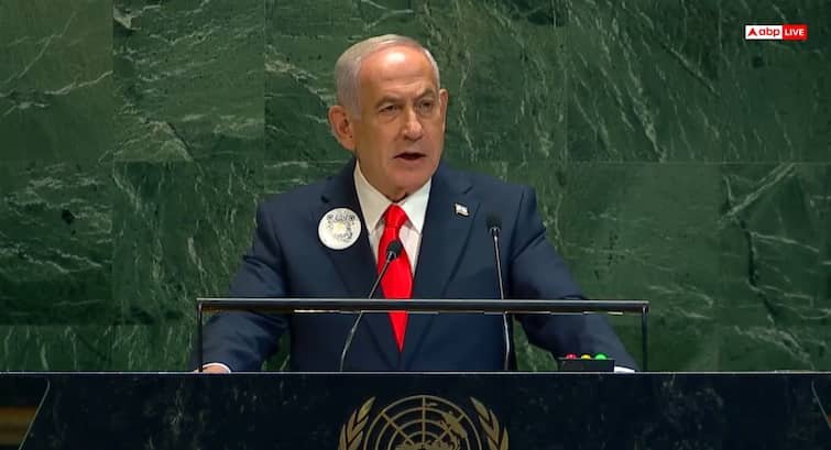 Israeli PM Netanyahu’s address in UN, telecast in Gaza was getting telecast, gave Hamas to Warning