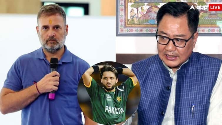 ‘Rahul Gandhi Pakistan’s Darling …’, Shahid Afridi praised Congress leader, Kiran Rijiju