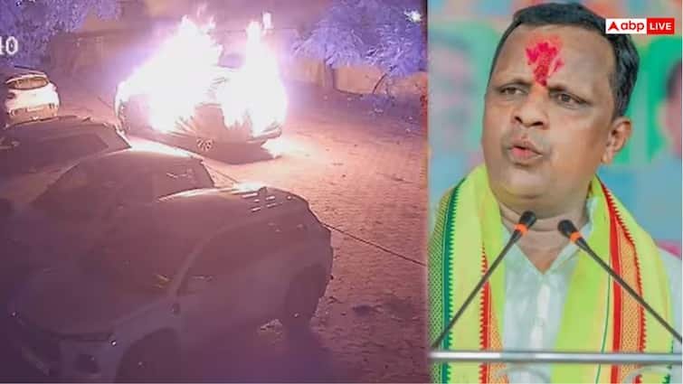 Maharashtra: Late night in Jalna, someone set fire in OBC leader’s car, everything was seen in CCTV