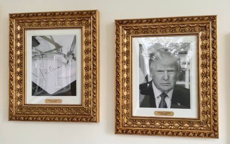 Trump puts photo of Biden autopen in White House ‘Walk of Fame’ | Donald Trump