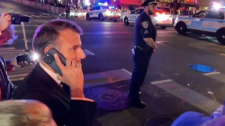 Macron stuck on New York street by Trump motorcade, calls him directly