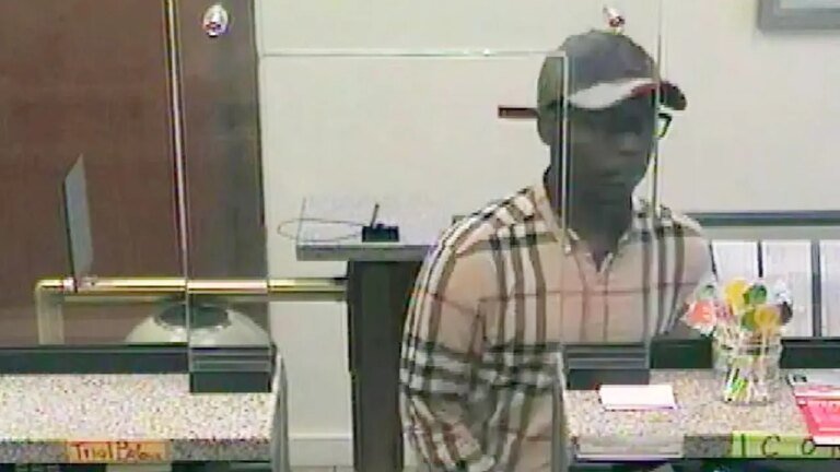 Blue city ‘Burberry Bandit’ released after 5 alleged bank robberies