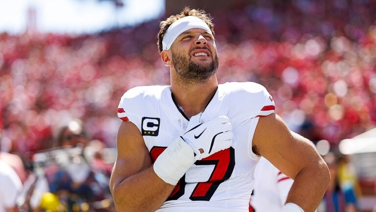 49ers’ Nick Bosa suffers season-ending ACL injury in win over Cardinals: report