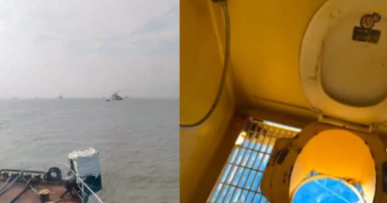 Susu-Potty in Ships: How do people do susu-patty between the sea? The person showed a glimpse of the bathroom, the heart will tremble
