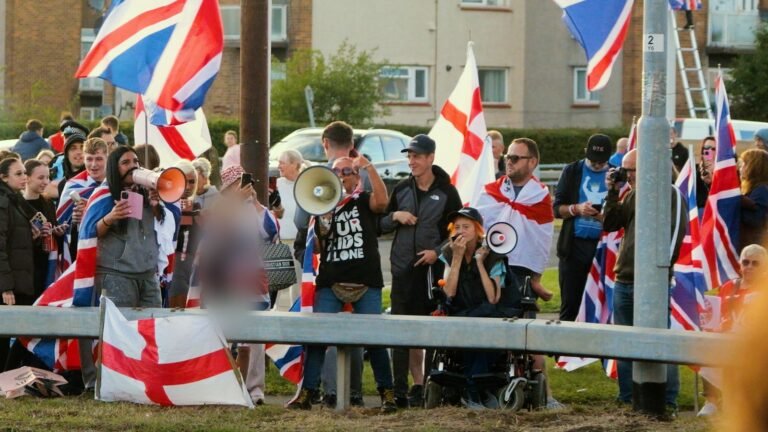 Counter-protesters explain why they’re opposing demonstrations outside asylum hotels | UK News