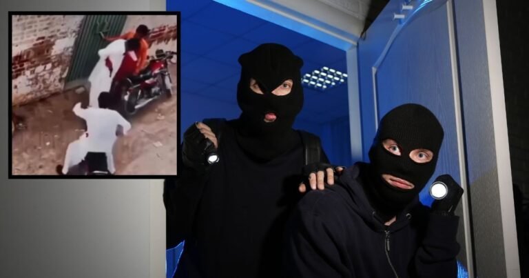 ‘Good thief, will go much further!’ Steal on the bike, snatched money by showing guns, but seeing the person crying, heart