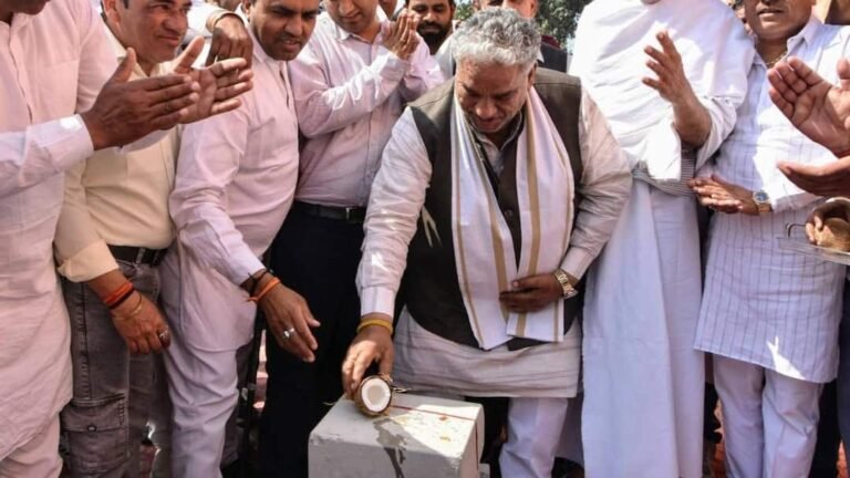 Assandh Road will be four lane from Panipat to Jind, Minister Krishna Lal Panwar laid the foundation stone, how much will it cost