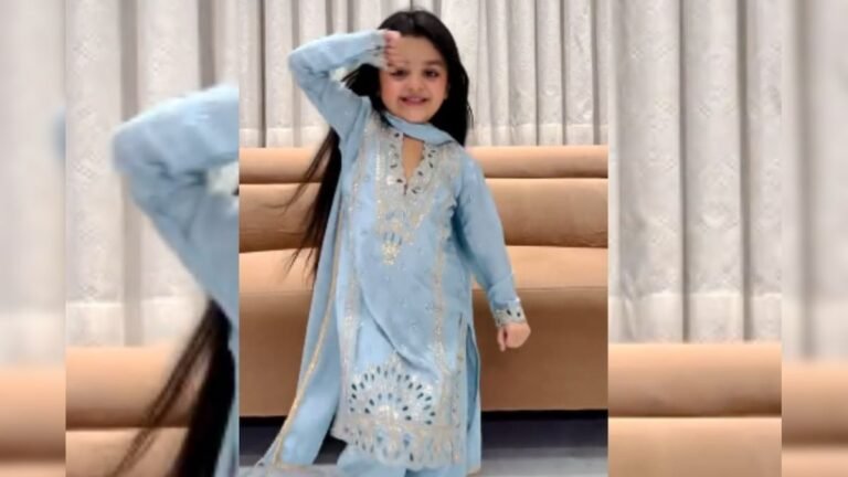 5 year old girl did a great dance on Dholna song, cute expression-thumko won people’s hearts!