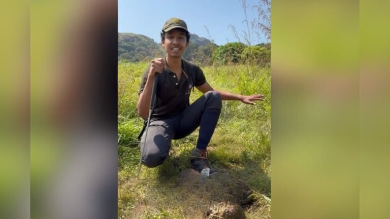 The boy was roaming in the forest, then he found elephant feces, he saw such a thing in it, he was shocked to see it!