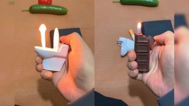 From toilet seats to chocolates, the person showed different types of lighters, you won’t believe it!
