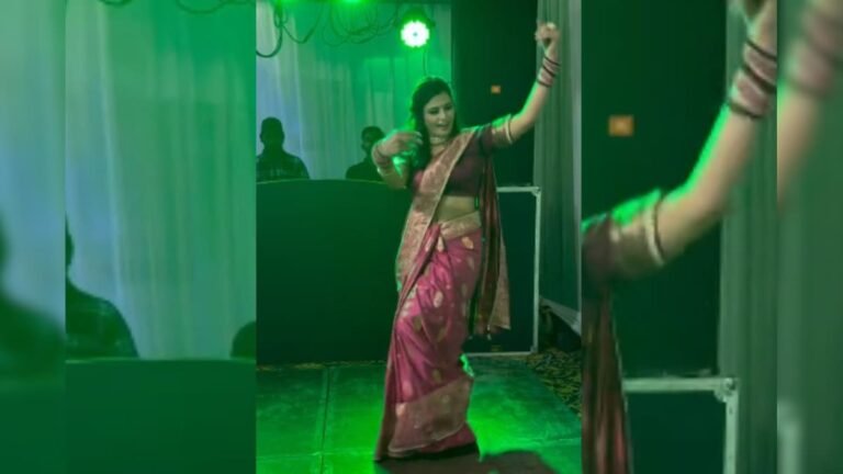 Sister-in-law wearing saree danced on Haryanvi song, people went crazy after seeing her flexible steps! Viral Video