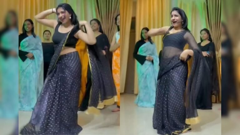 Woman became ‘Dhak Dhak Girl’, did such a dance in saree, won everyone’s heart with her style!