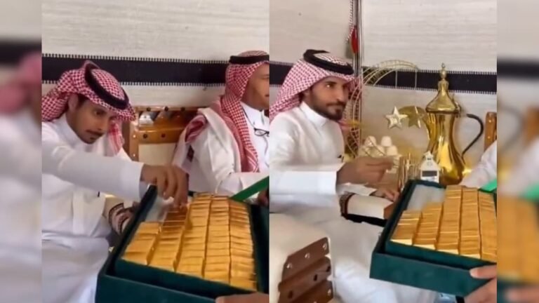 Brother’s gift at sister’s wedding, gold biscuit given to groom’s family, seen walking with it in briefcase!