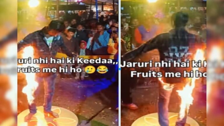 Lover showed stunt in the fair, set his jeans on fire, did father-father in 10 seconds!