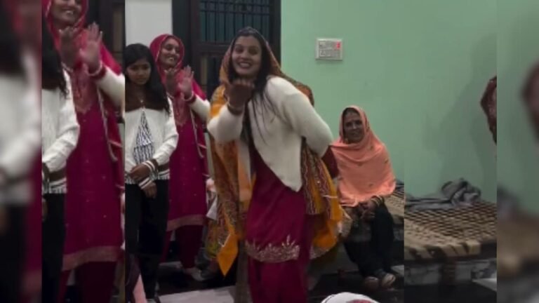 The village’s desi daughter-in-law did a vigorous dance on a rustic song, people kept watching the moves, the video was creating a stir..