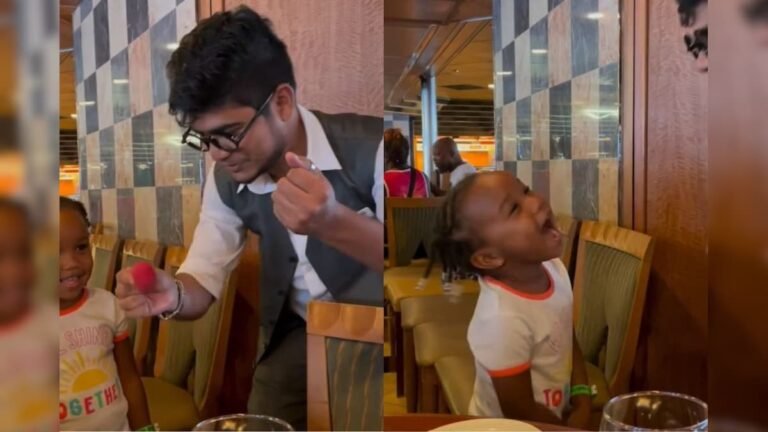 Indian magician did magic with a foreign girl, held a ball, then did something like this, the girl laughed out loud