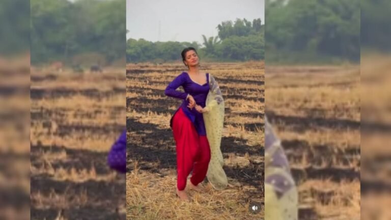 A girl wearing a suit did a tremendous dance on Karan Aujla’s song in a burnt field, her moves created a stir!