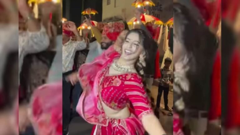 The groom’s younger sister became the life of the wedding procession, stole all the limelight by dancing with the wedding guests!