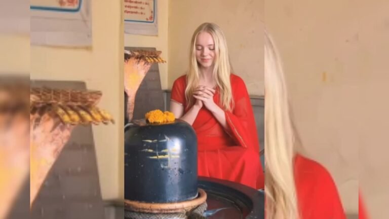 Russian girl made such an emotional prayer to Lord Shiva on Mahashivratri, eyes will become moist after seeing the faith!