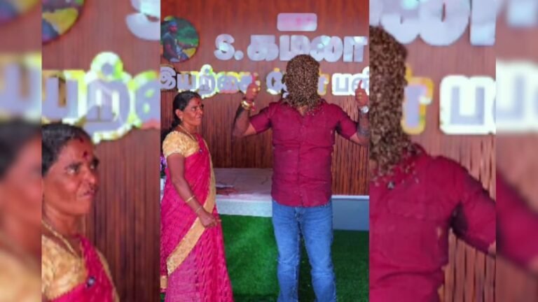 This person’s face is covered with thousands of bees, yet he remains safe, you will be stunned after watching the video!