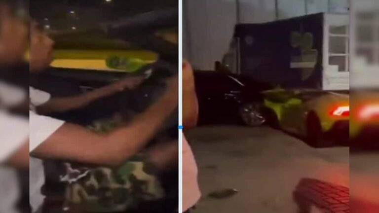 Lamborghini was rented as soon as I went to Dubai, it was scrapped in 5 seconds, the accident was captured in the video.