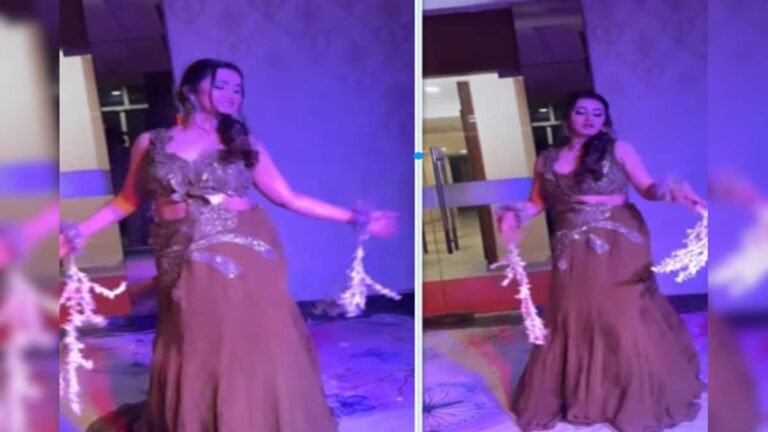 The bride’s amazing dance in long kalire, showed moves on Main Tere Ishq Me, won the groom’s heart.