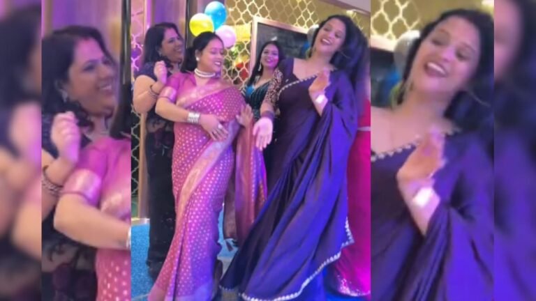 Aunties did a great dance on Bhojpuri song, showed killer moves, the moves wreaked havoc, watch the video..