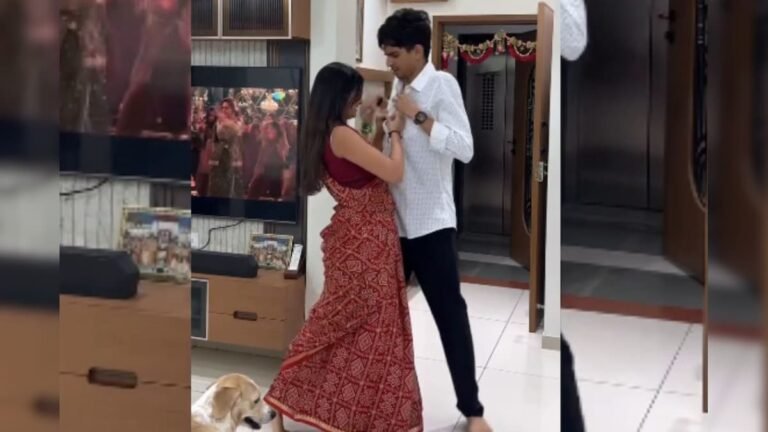 Romantic dance of husband and wife on the song ‘Tenu Shararat Sikhawa’ went viral, public went crazy seeing their love!