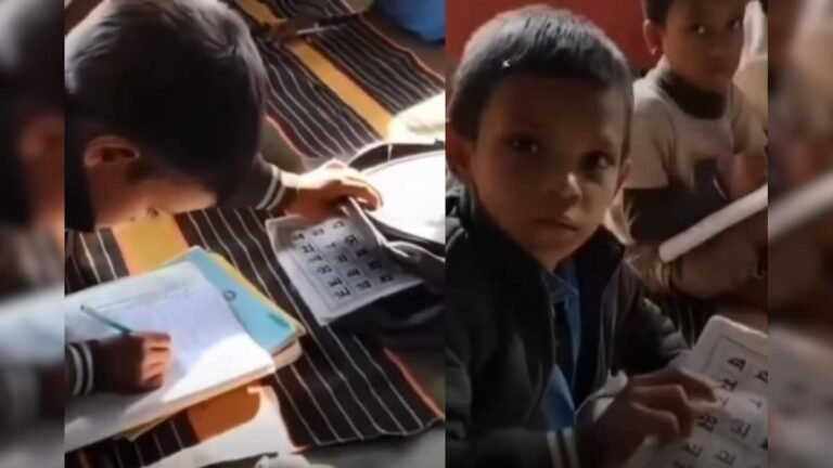 Student caught stealing during test, ‘expression’ given in front of madam made the video superhit