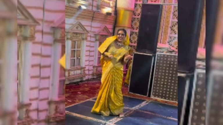 Dressed in yellow saree, sister-in-law did a wonderful dance on the song ‘Shararat’, dance made the wedding even more special!