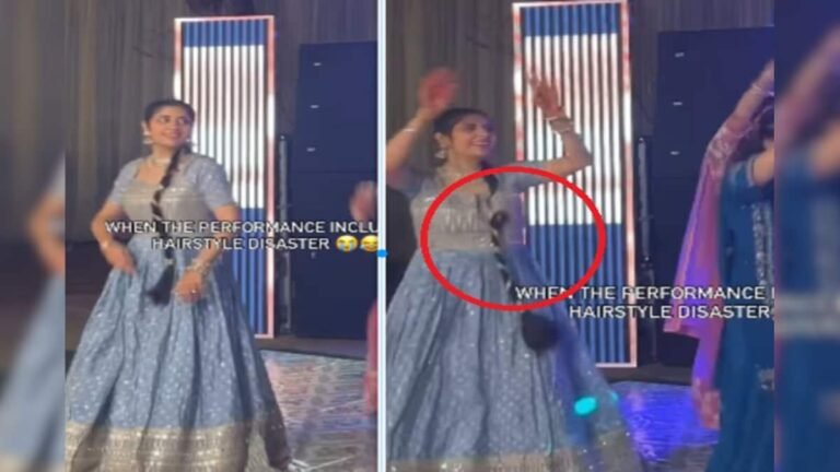 The girl came to dance with long braid, her hair got shortened while dancing, the ‘magic’ was captured in the camera!