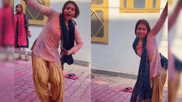Holi trends have arrived, girl did a tremendous dance on ‘Bolo Tara-Ra Ra’, video went viral!
