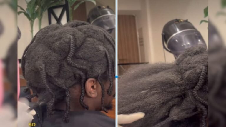 The person did not open his braid for 10 months, this was the condition of his hair. Parlor sister is tired!