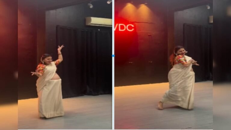 The dance bug bit her during pregnancy, a woman with a bloated stomach did a tremendous dance on Chuttamalle