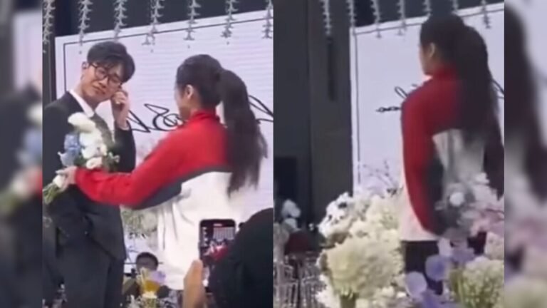 On the wedding day, the bride wore her school uniform first, saluted her childhood dreams before the new journey!