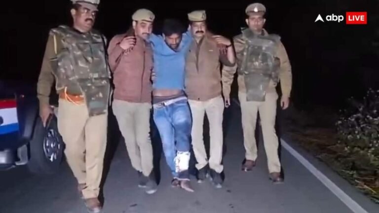 Encounter between police and Gaukash Janaid in Amethi, shot in leg during siege, 6 companions also arrested