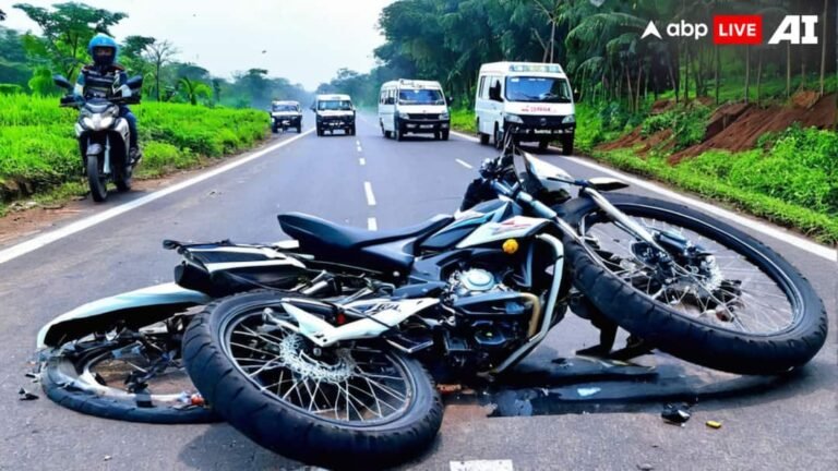 NH-19 became the path of death in Bhadohi, cousins ​​who fell on the road were crushed by a truck, both died