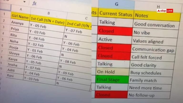Pune: Family members pressured for arranged marriage, young man made excel sheet of 11 girls, went viral