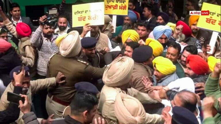 Punjab: AAP protest in case of Harbhajan ETO comment, Congress leader Pratap Singh Bajwa summoned