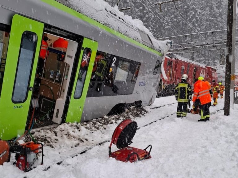 Train derails in Switzerland, injuring five amid avalanches in the Alps | Environment News