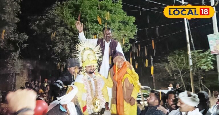 Neither elephant, nor horse, nor chariot… The groom’s strange ride created a stir in the entire village, everyone kept watching.