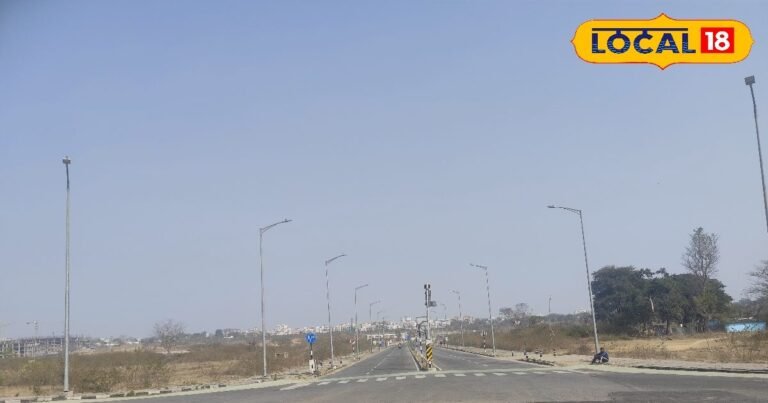 Shiny roads, bus stand, lush green trees, everything…just no trace of humans, have you seen such a smart city?