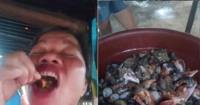 For a few views, the influencer took a risk, ate a colorful crab, what happened next will blow your mind!