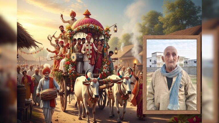 Procession on bullock cart, 25 wedding processions and 2 days celebration, Sultanpur’s elderly Ram Pher narrated an interesting story of his 83 year old marriage.