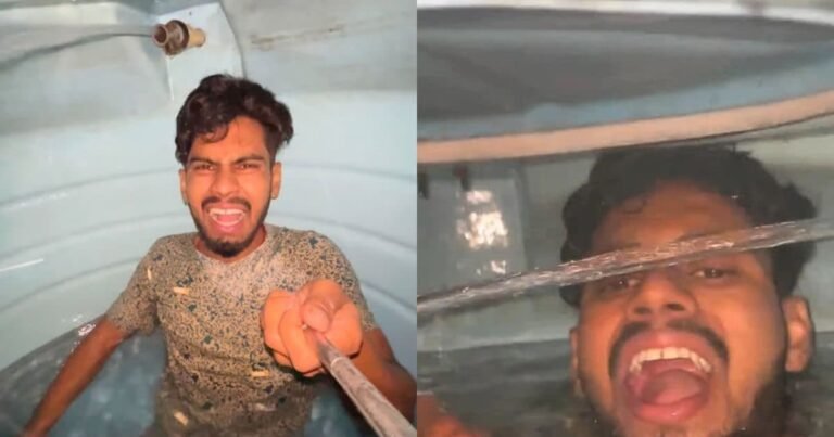 Boy Locked Himself In Small Water Tank for 24 hours: The boy was imprisoned in a small tank filled with water for 24 hours, kept making videos while hungry and thirsty, the scene will shiver the soul!