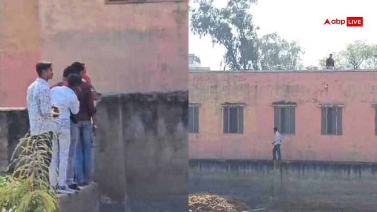 Ninja technique of cheating in Haryana Board Exam! Parents climbing the walls and giving leaflets to children