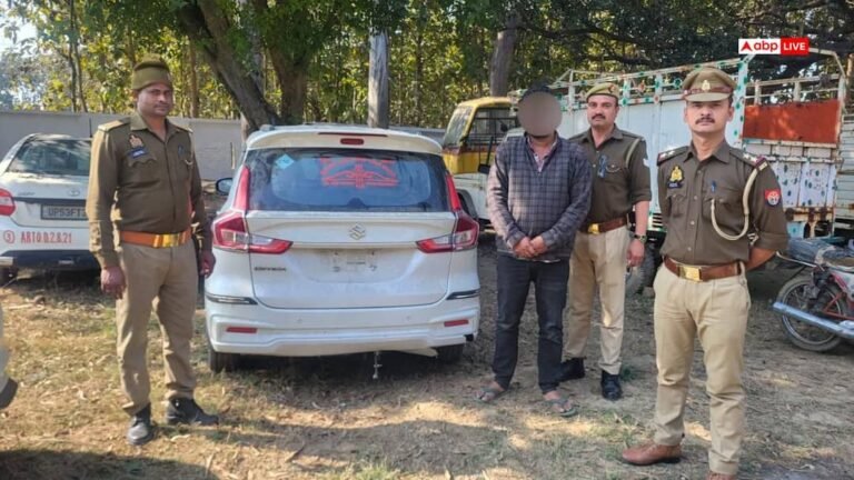 Maharajganj: Vicious thief arrested with stolen Ertiga car, joint action of SOG and police