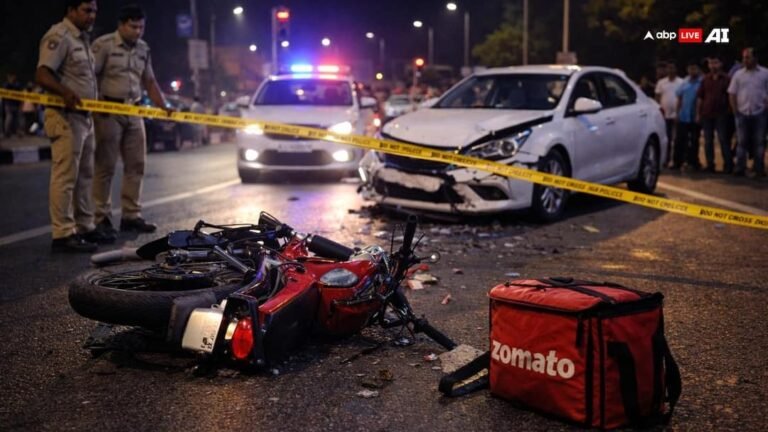 A speeding car took the life of a ZOMATO delivery boy in Delhi, he died on the spot due to a strong collision.